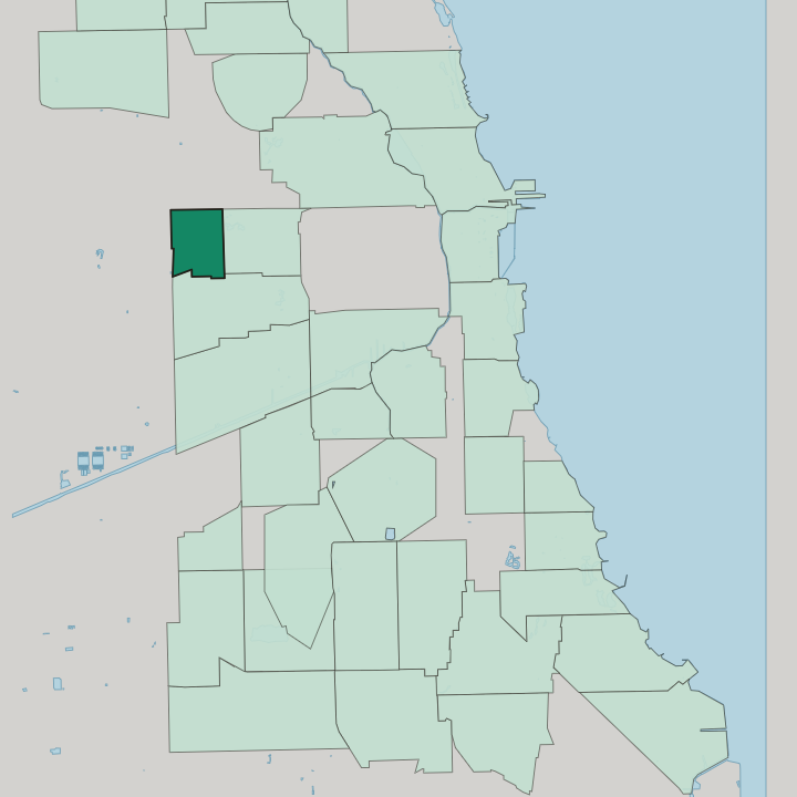 Map showing West Garfield Park — In Chicago