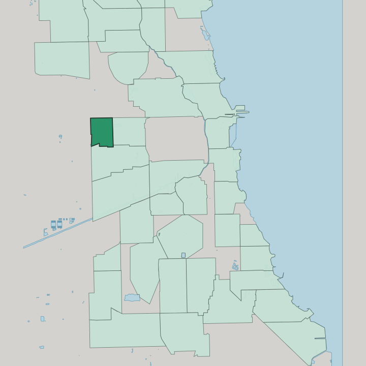 Map showing West Garfield Park — In Chicago