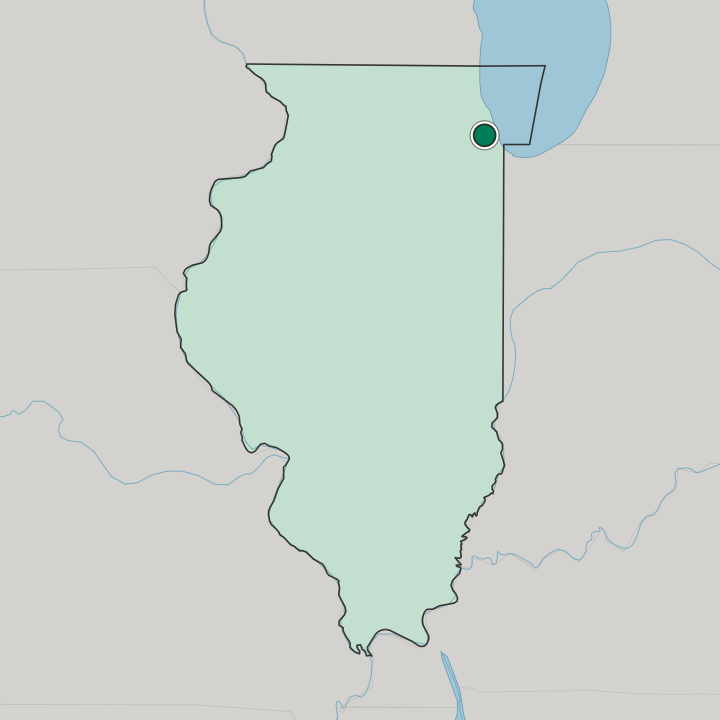 Map showing Cicero — In Illinois