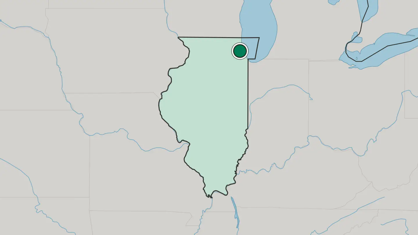 Map of Des Plaines in United States