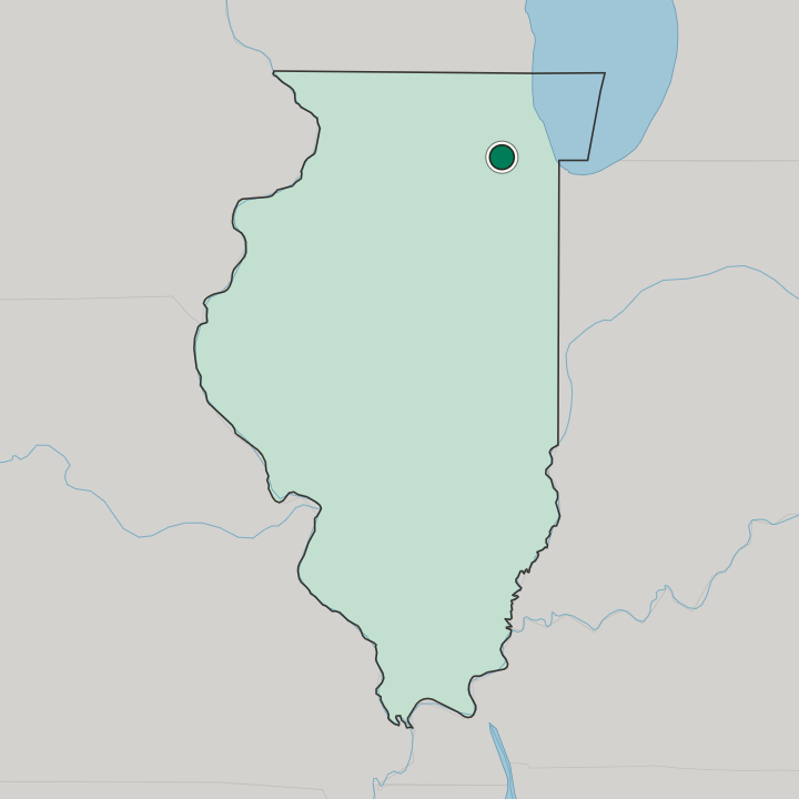 Map showing Naperville — In Illinois
