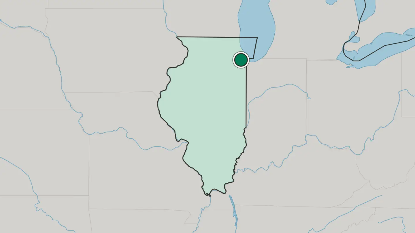 Map of Oak Lawn in United States