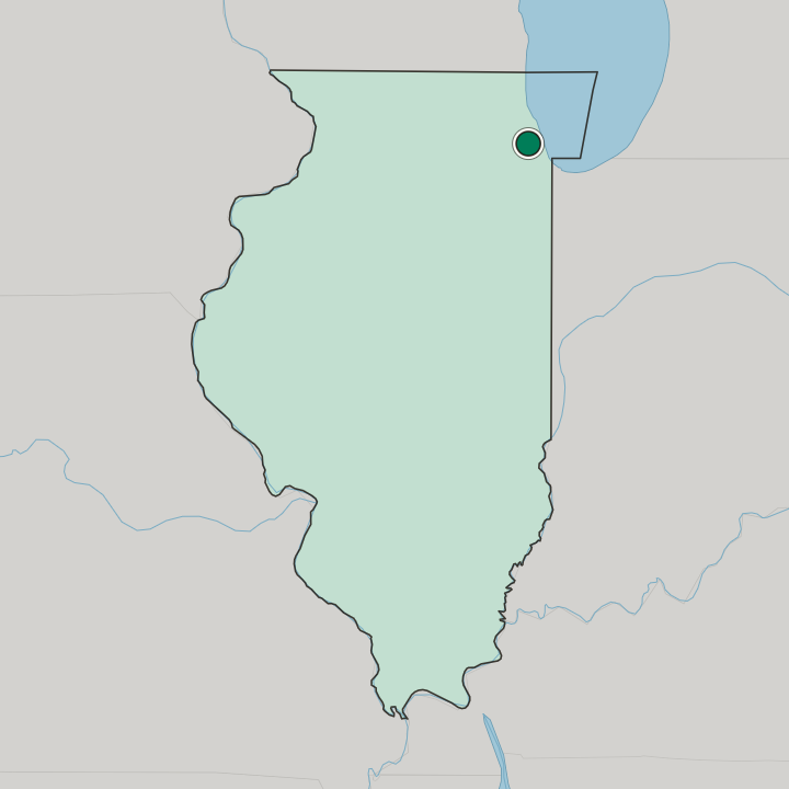 Map showing Oak Park — In Illinois