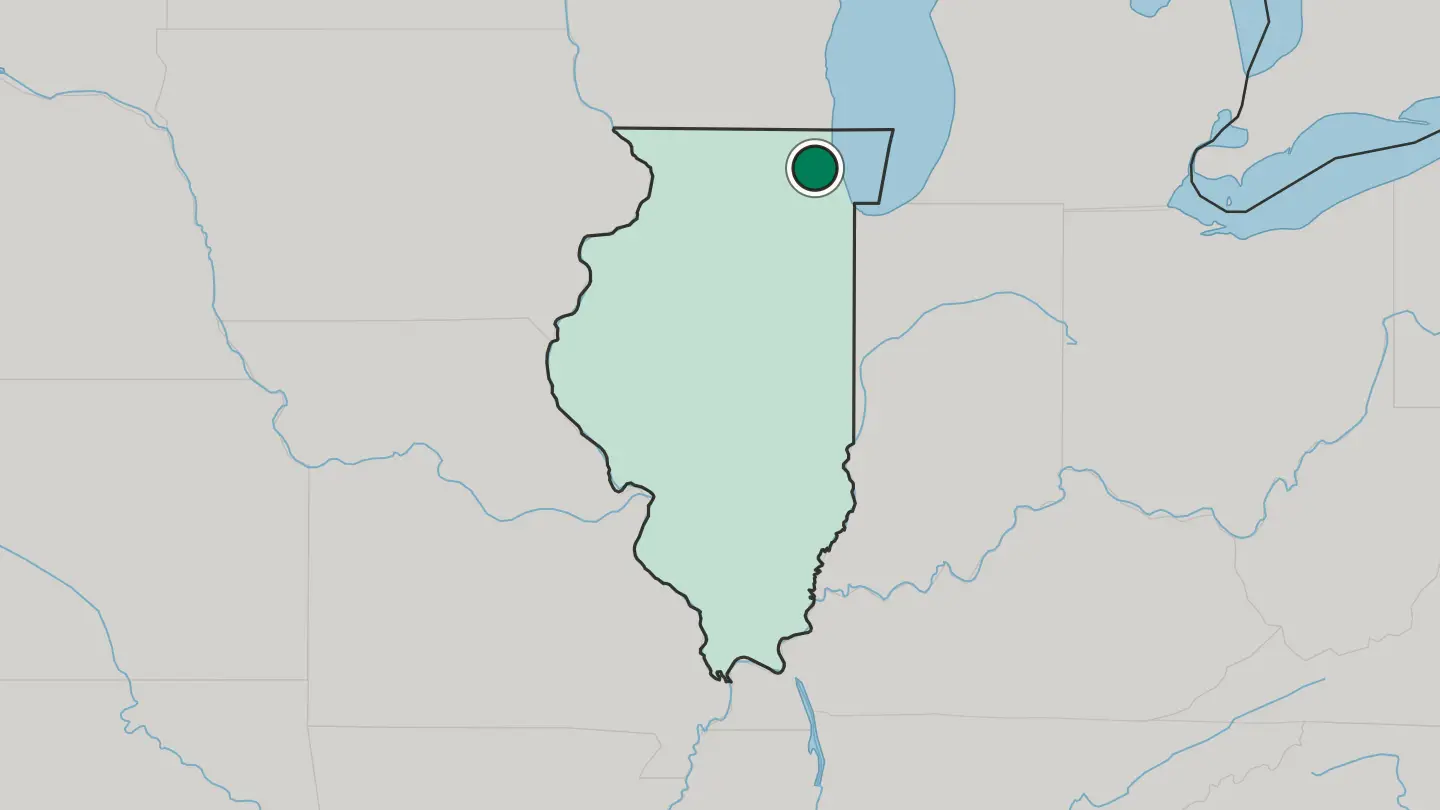 Map of Palatine in United States