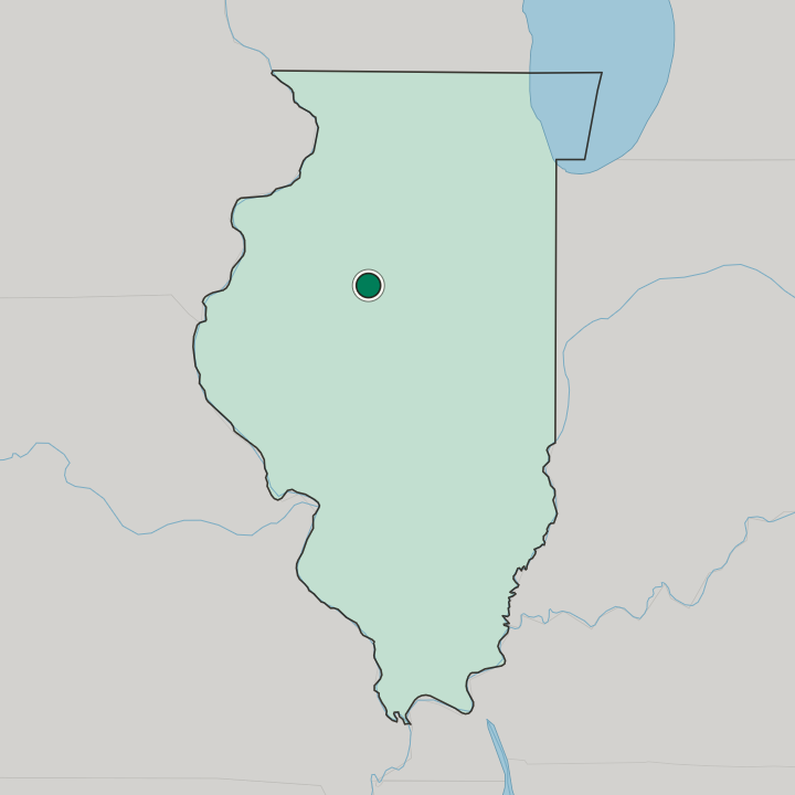 Map showing Peoria — In Illinois