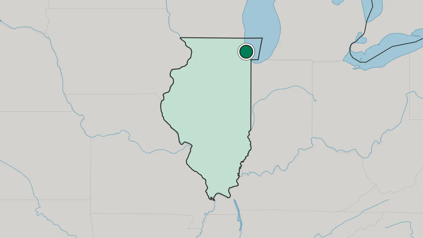 Map of Skokie in United States