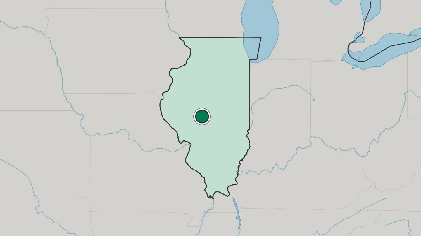 Map of Springfield in United States