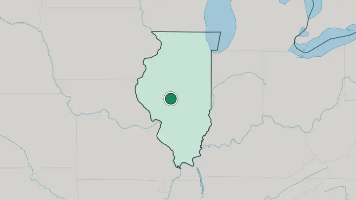 Map of Springfield in United States