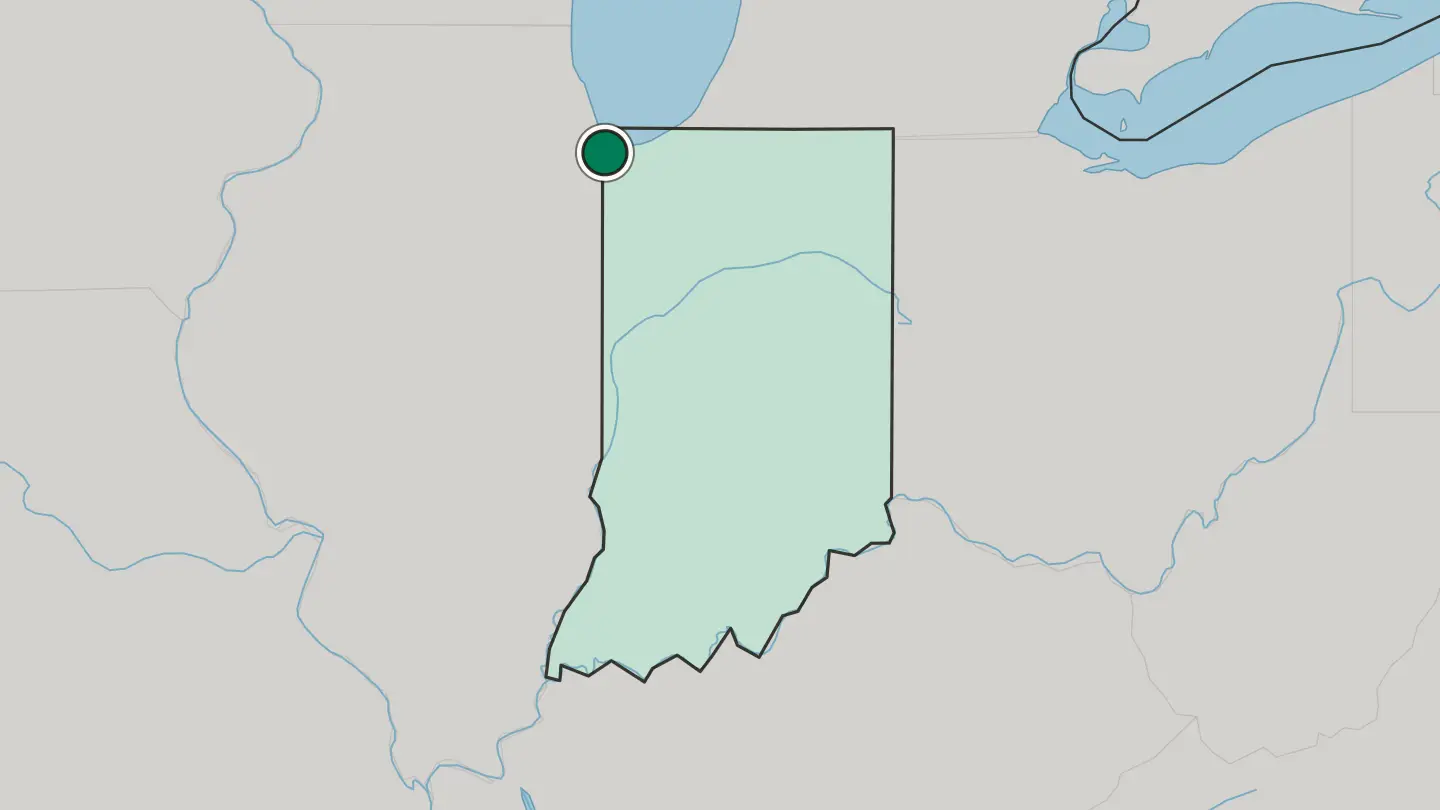 Map of Hammond in United States