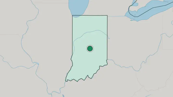 Map of Indianapolis in United States