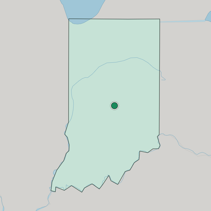 Map showing Indianapolis — In Indiana
