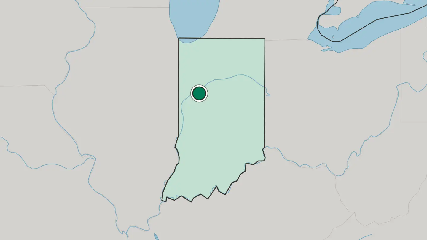 Map of Lafayette in United States