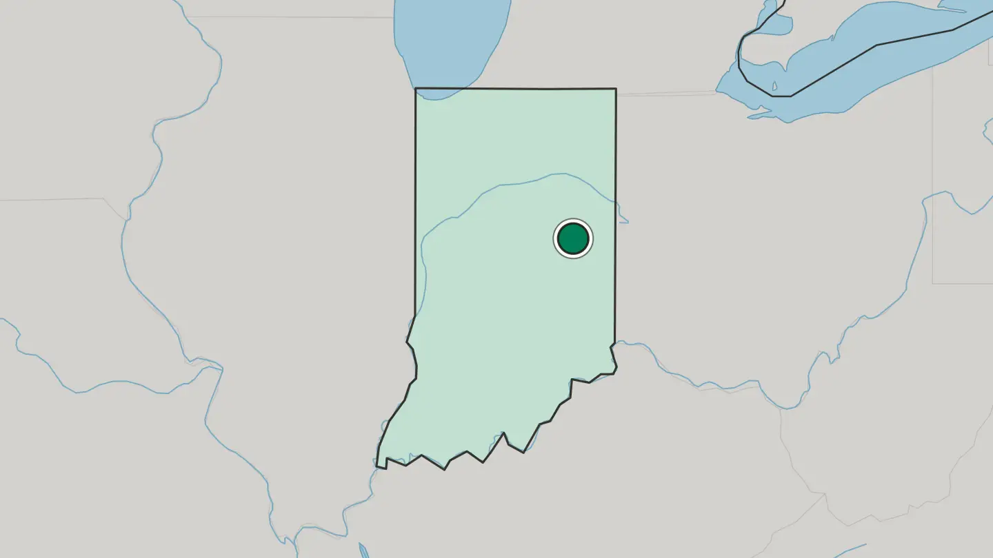 Map of Muncie in United States