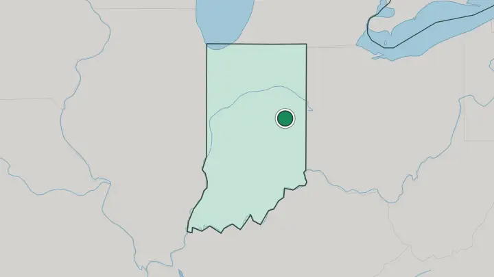 Map of Muncie in United States
