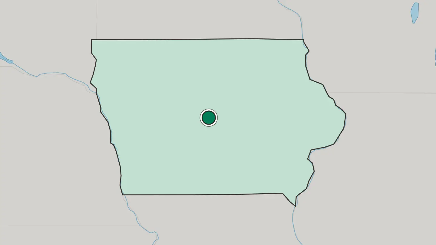 Map of Ames in United States