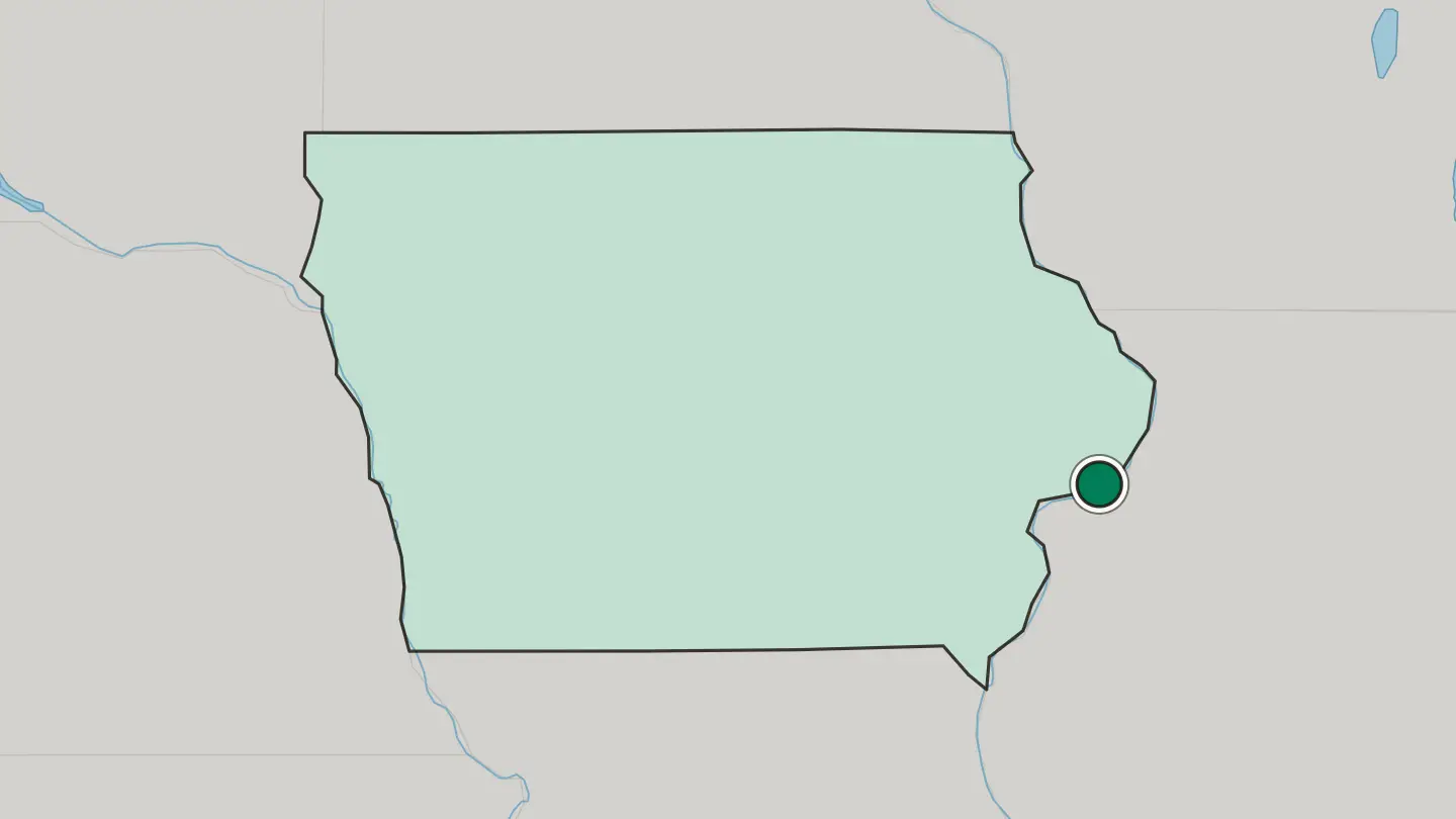 Map of Davenport in United States
