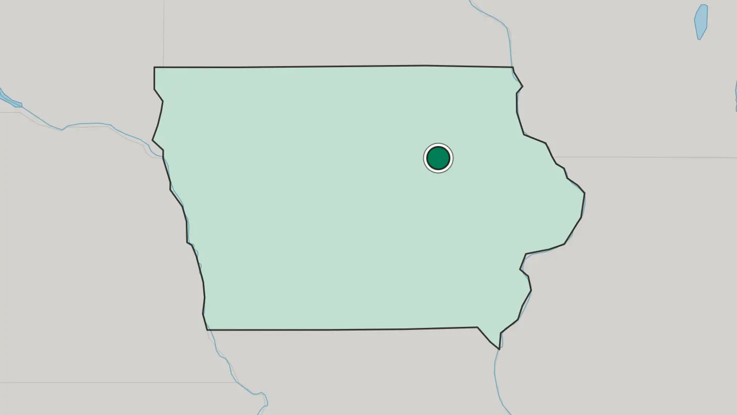 Map of Waterloo in United States