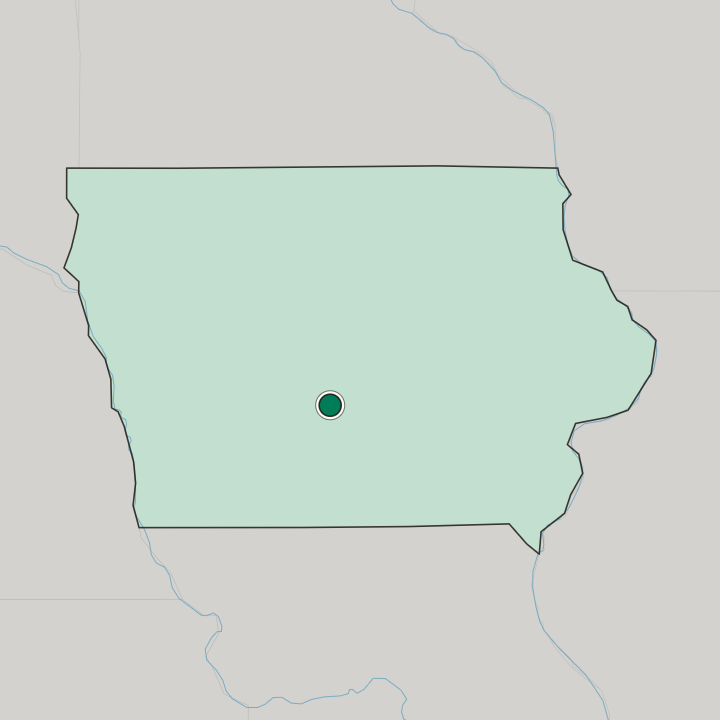 Map showing West Des Moines — In Iowa