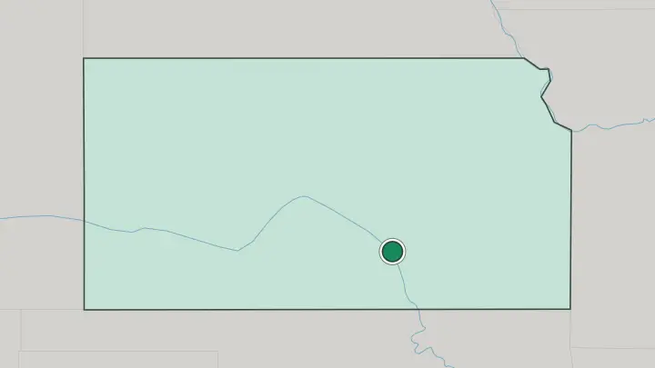 Map of Wichita in United States