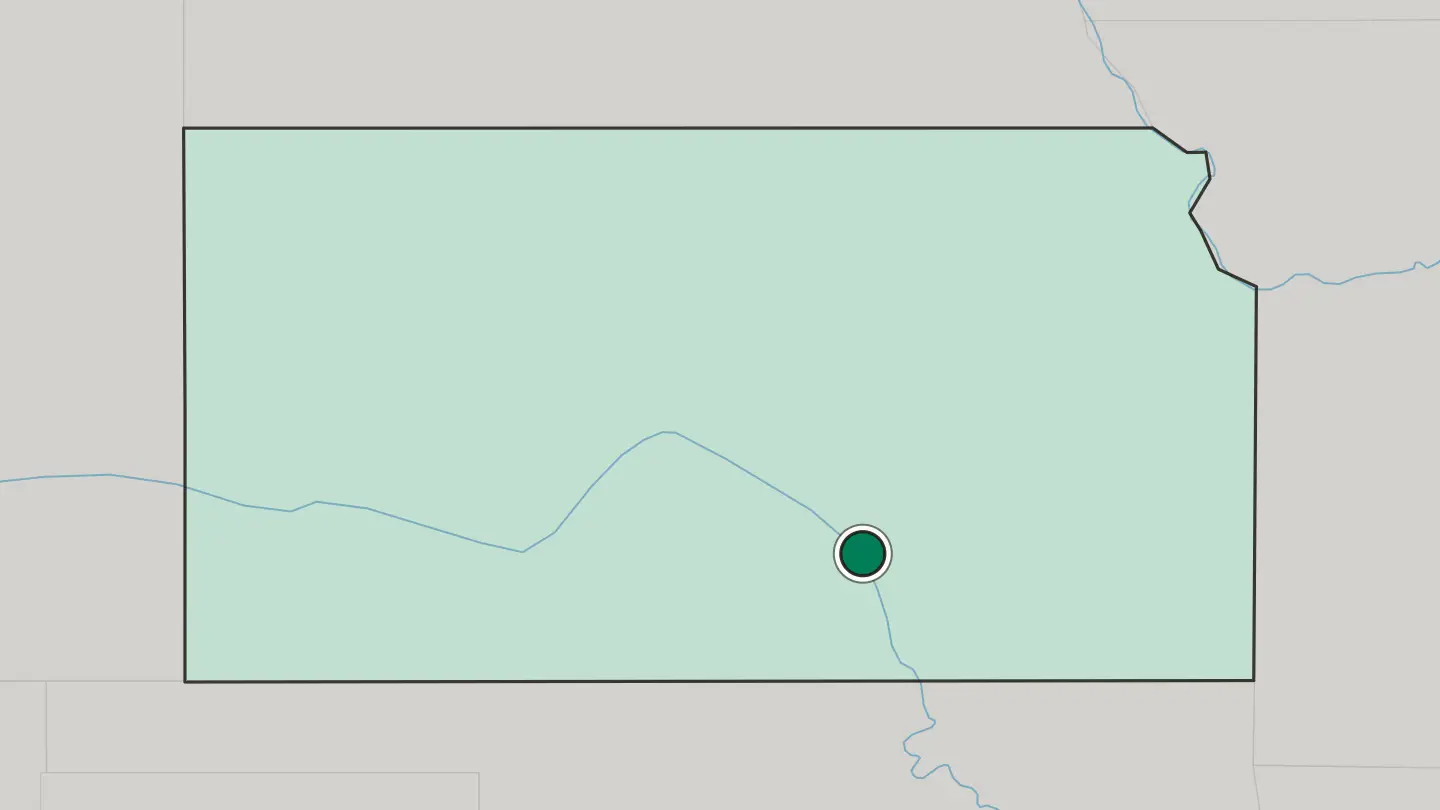 Map of Wichita in United States