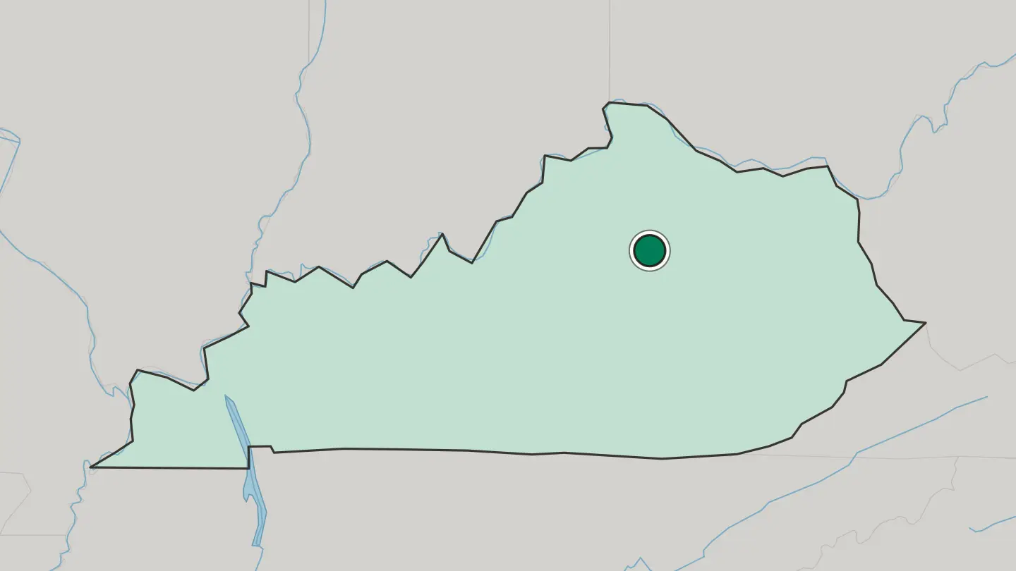 Map of Lexington in United States