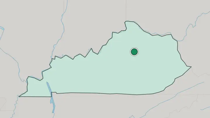 Map of Lexington in United States