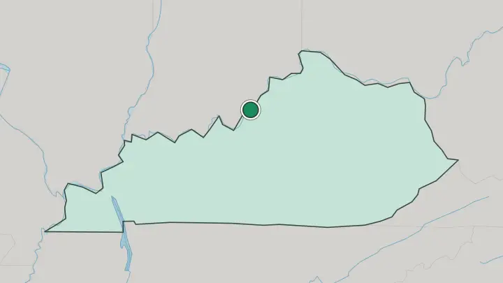 Map of Louisville in United States