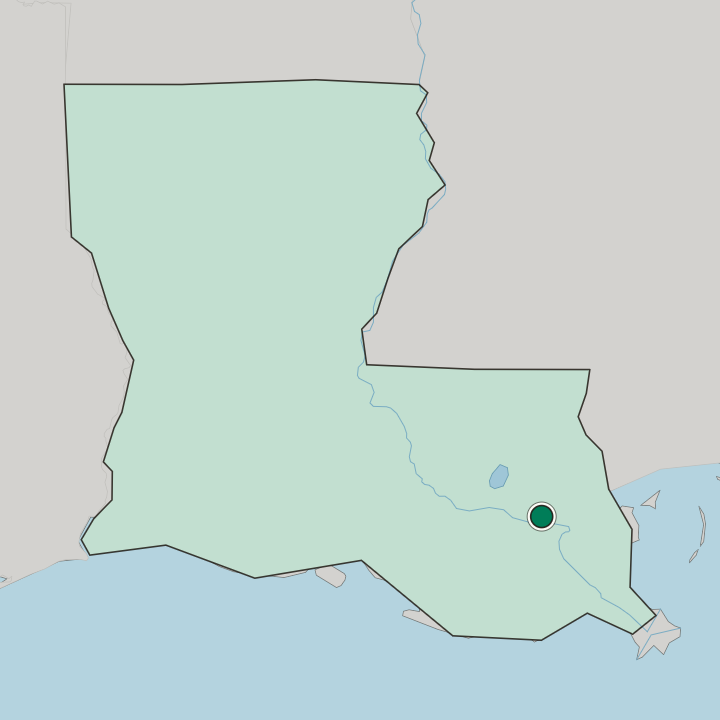 Map showing Metairie — In Louisiana