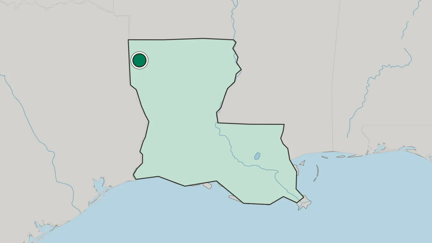Map of Shreveport in United States