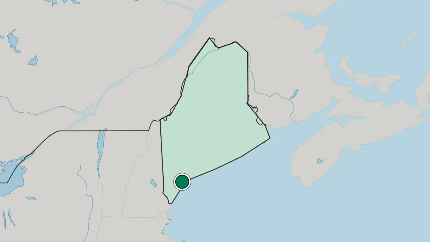 Map of Portland in United States