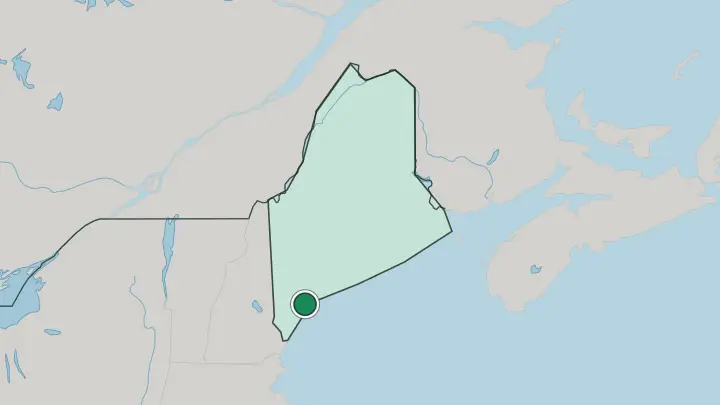 Map of Portland in United States