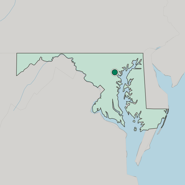 Map showing Reservoir Hill — In Maryland