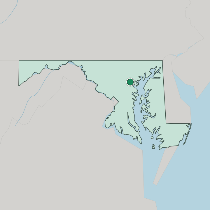 Map showing Baltimore — In Maryland
