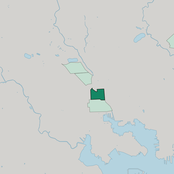 Map showing Mount Vernon — In Baltimore