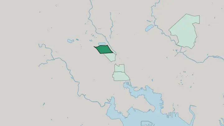 Map of Reservoir Hill in Baltimore