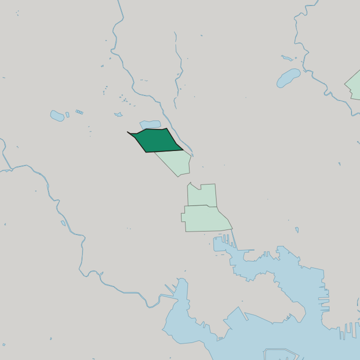 Map showing Reservoir Hill — In Baltimore