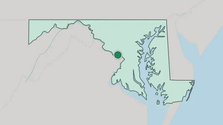 Map of Bethesda in United States