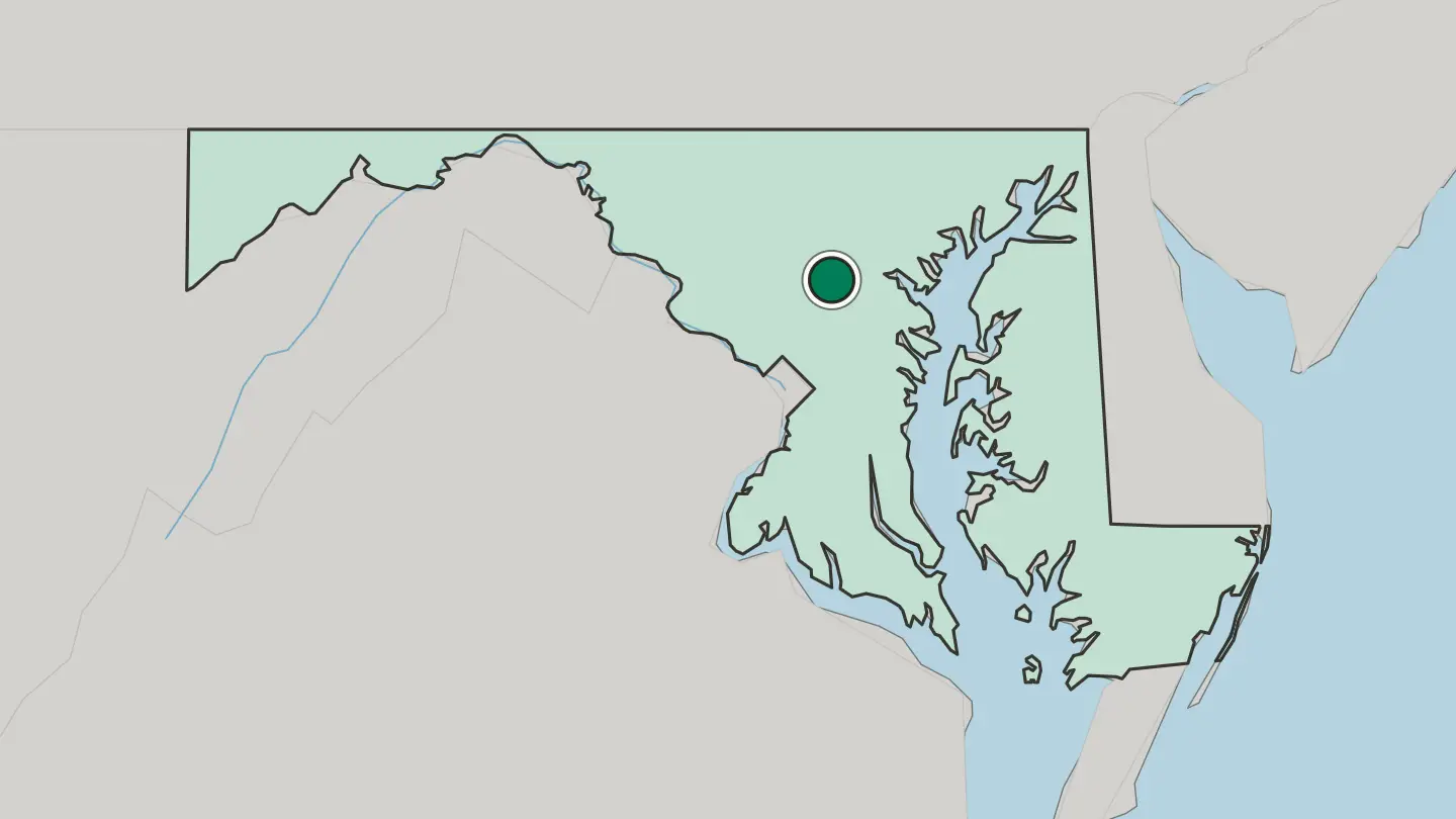 Map of Columbia in United States