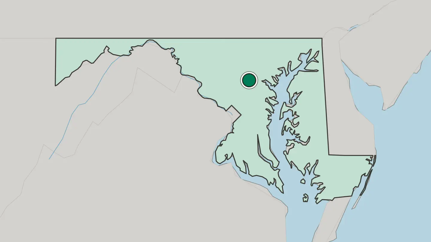 Map of Ellicott City in United States
