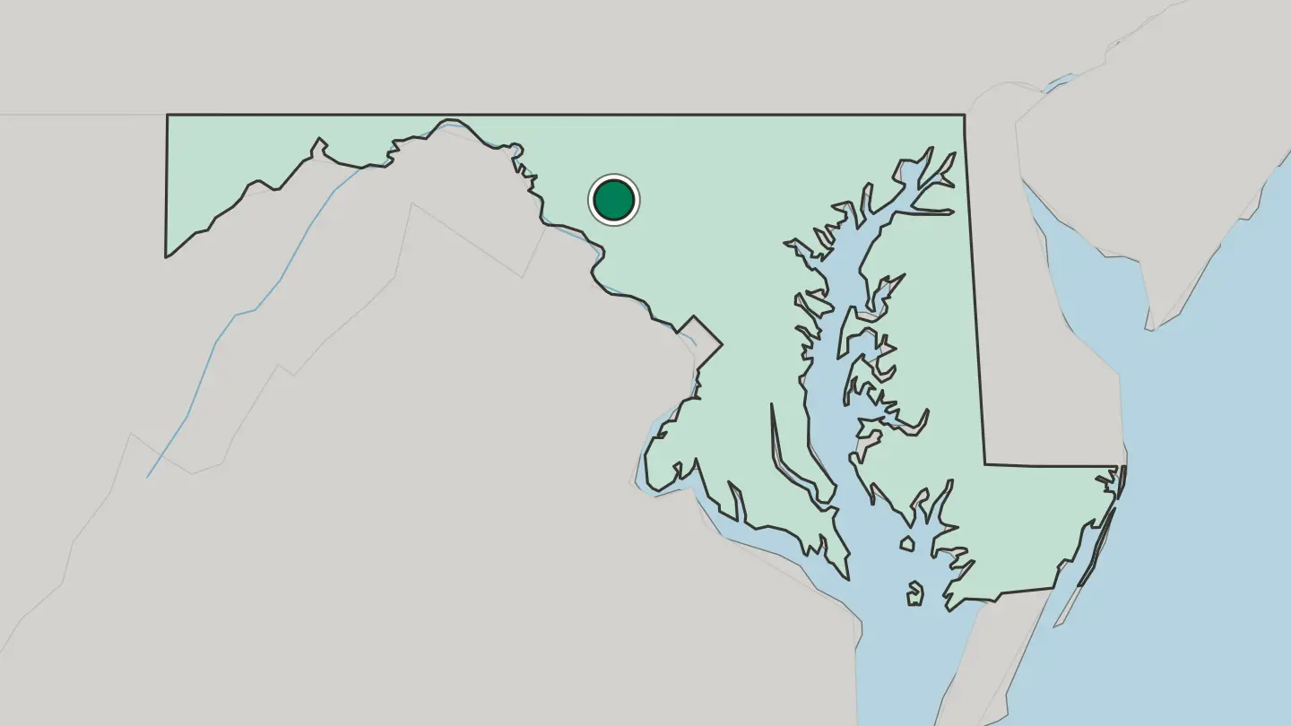 Map of Frederick in United States