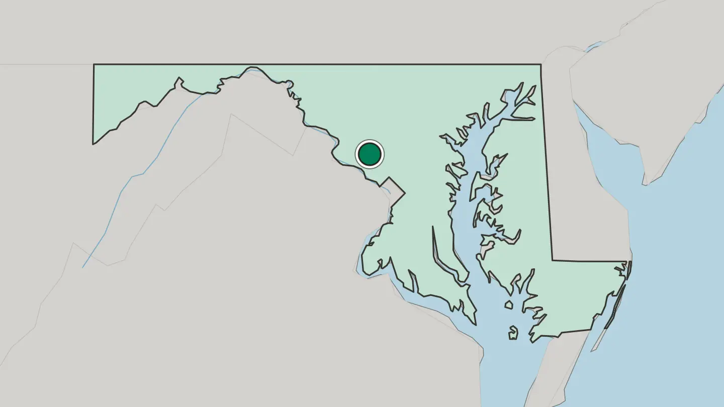 Map of Gaithersburg in United States