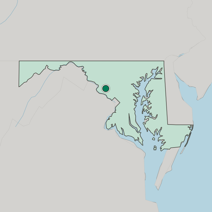 Map showing Germantown — In Maryland