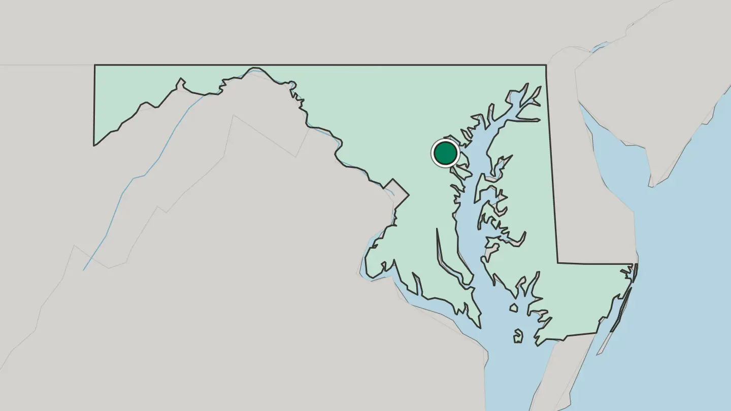 Map of Glen Burnie in United States