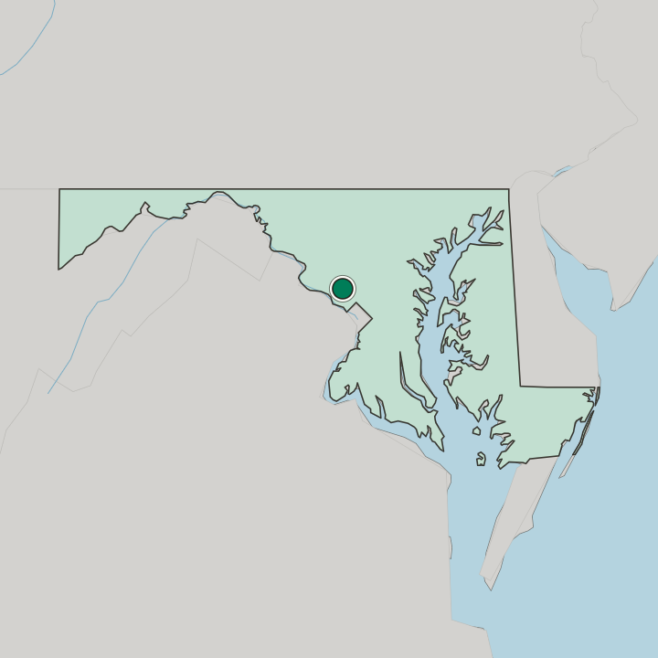 Map showing Rockville — In Maryland