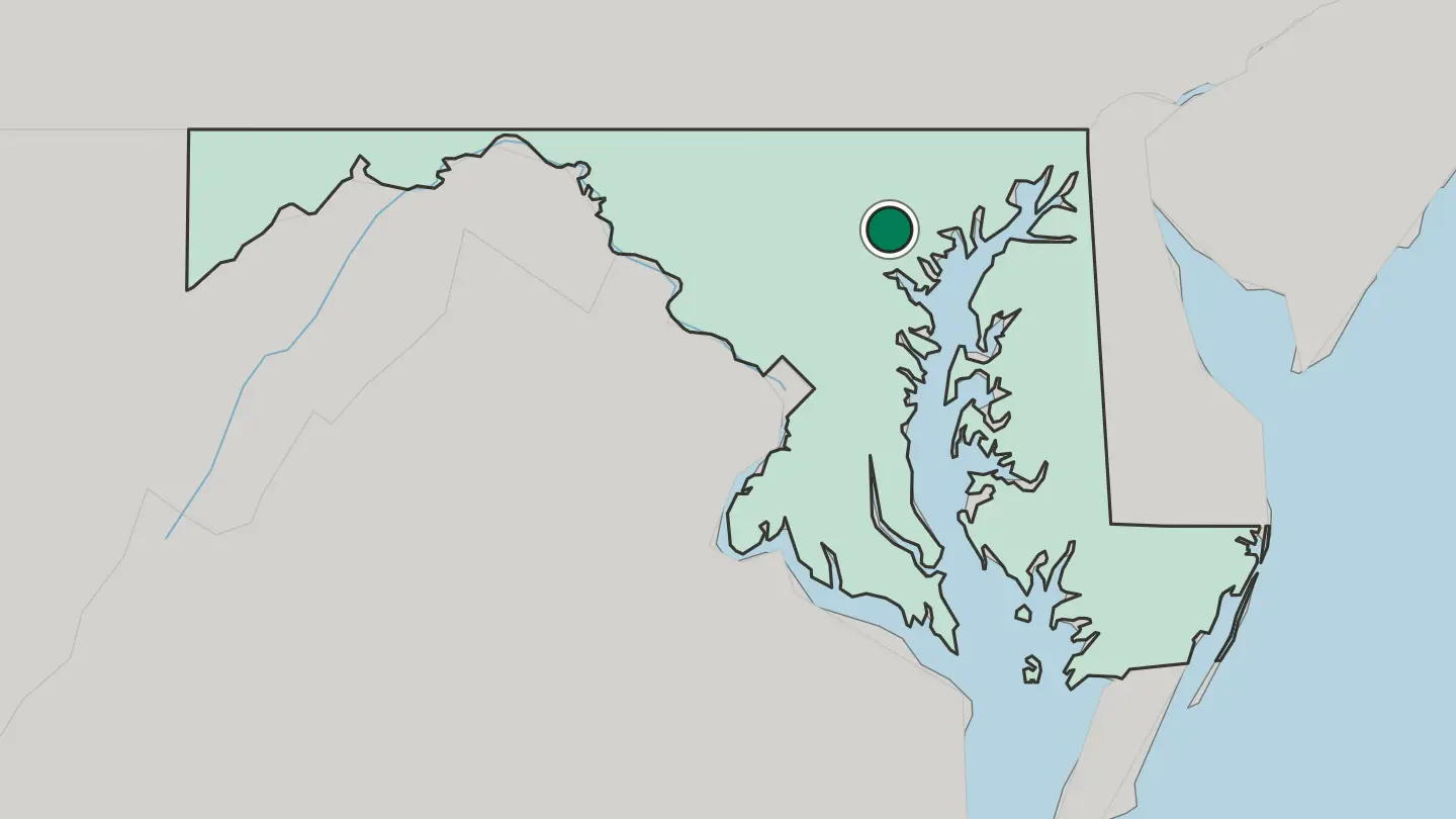Map of Towson in United States