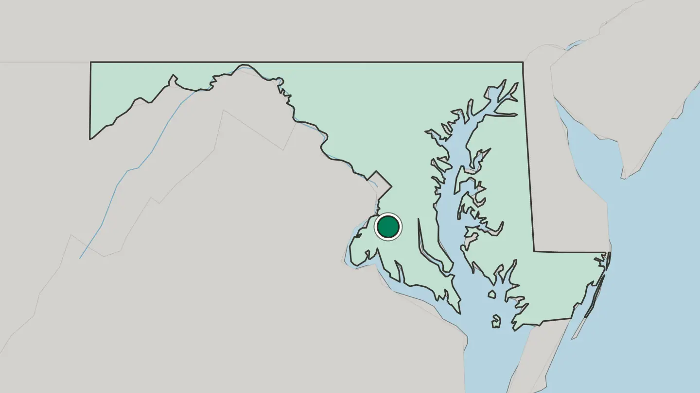 Map of Waldorf in United States