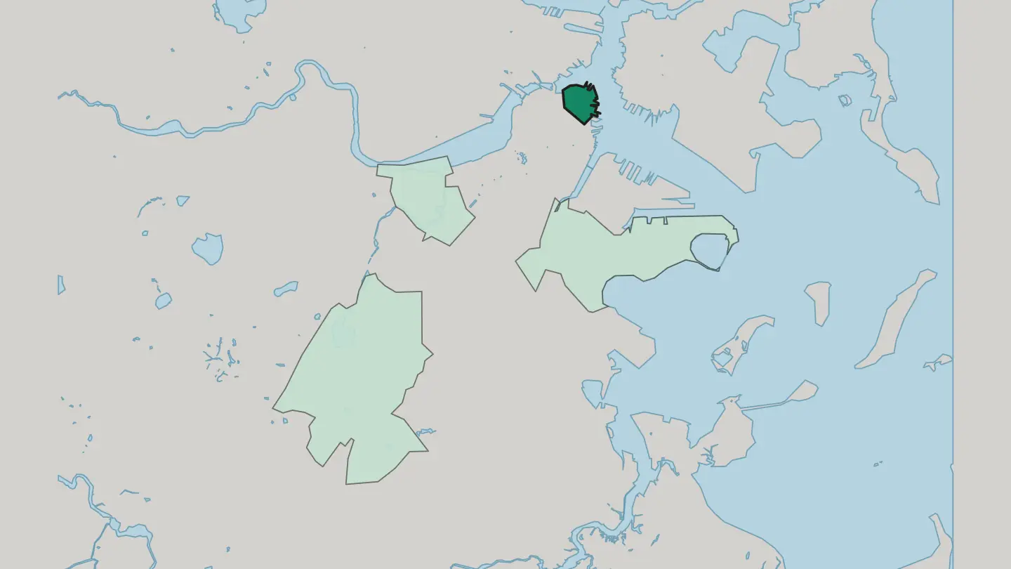 Map of North End in Boston