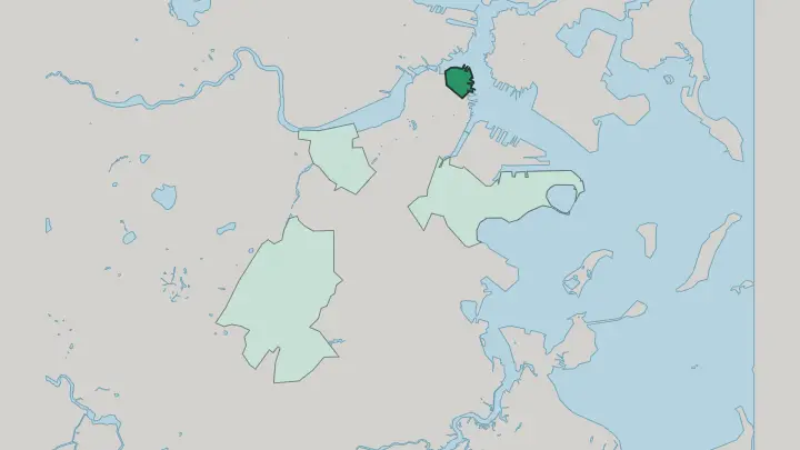 Map of North End in Boston