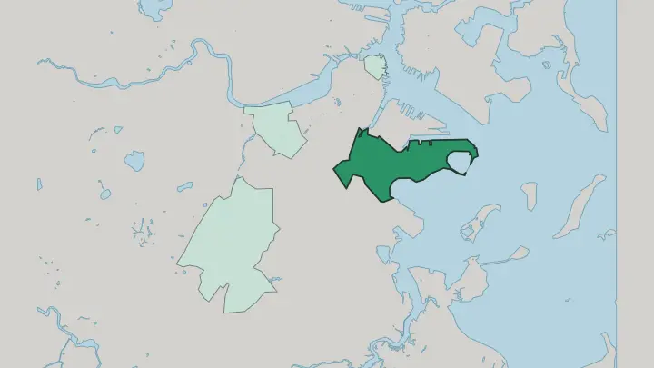 Map of South Boston in Boston