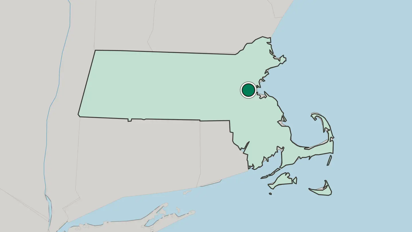 Map of Brookline in United States